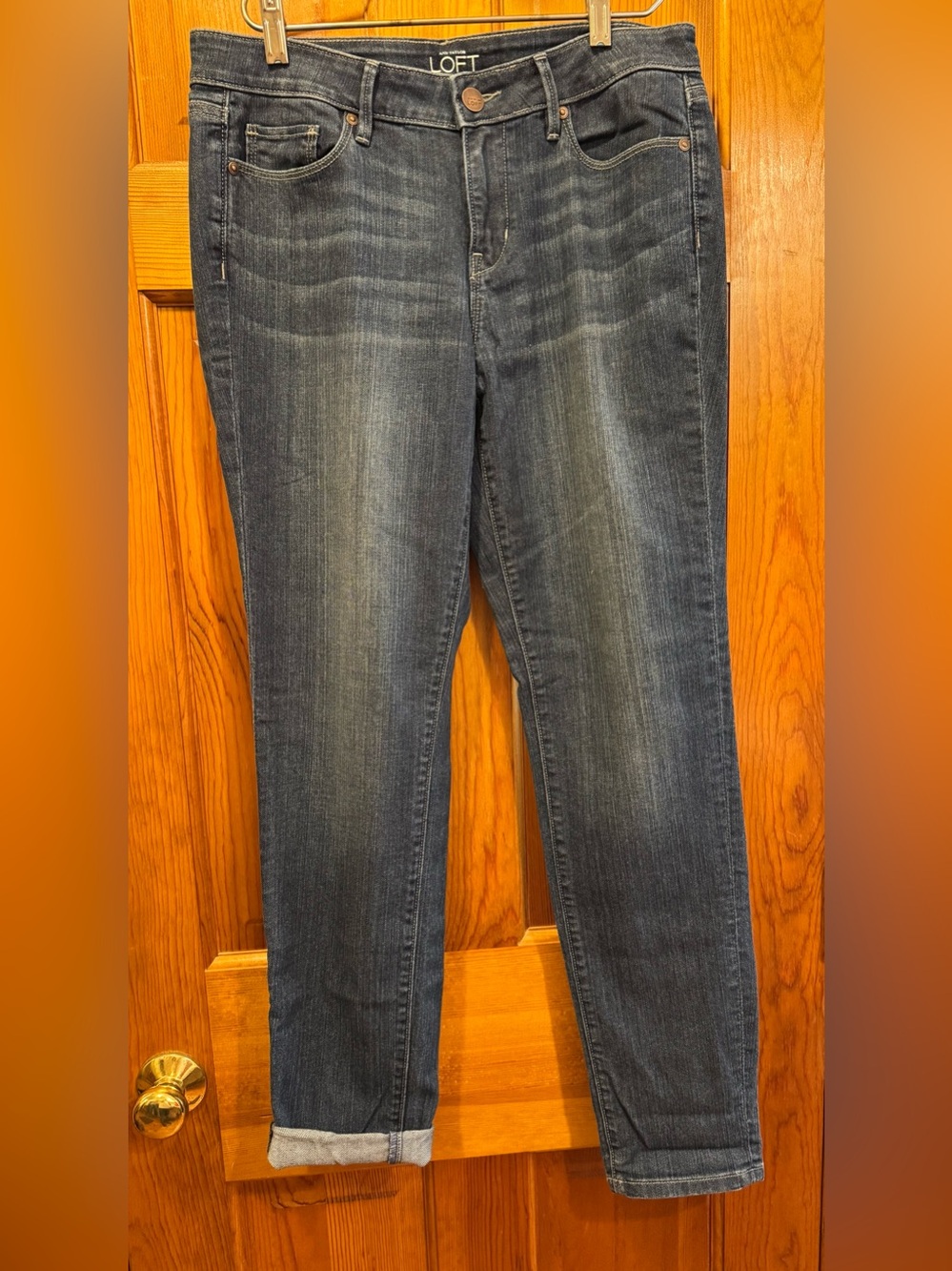 LOFT Modern Skinny Jeans in Dark Blue Wash